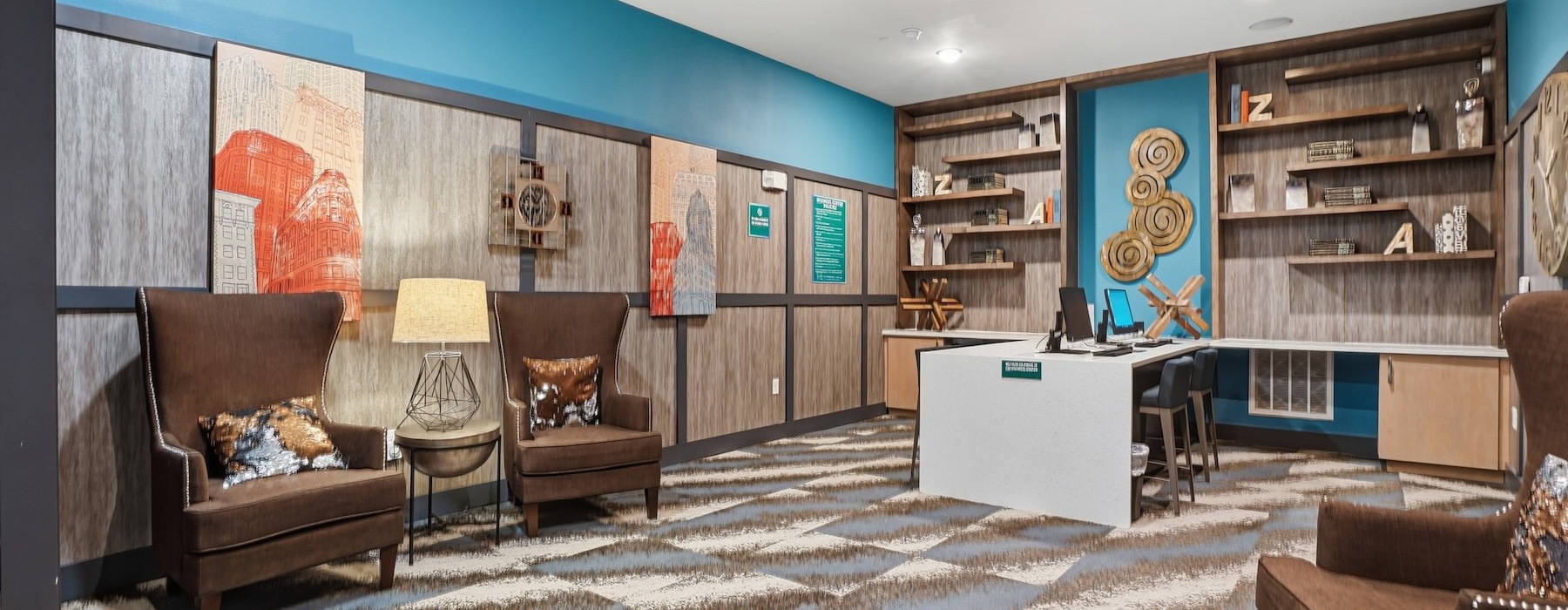 clubhouse lounge area